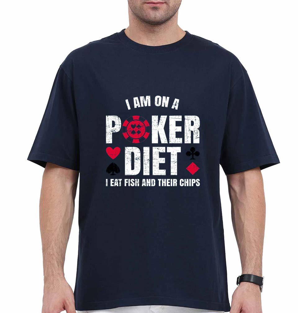 Poker Oversized T-Shirt for Men-Black-Ektarfa.online