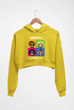 Load image into Gallery viewer, Black Eyed Peas Crop HOODIE FOR WOMEN-Mustard Yellow-Ektarfa.online
