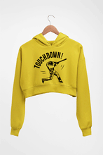 Load image into Gallery viewer, Baseball Crop HOODIE FOR WOMEN-Mustard Yellow-Ektarfa.online
