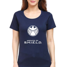 Load image into Gallery viewer, Agents of S.H.I.E.L.D Love T-Shirt for Women-Navy Blue-Ektarfa.online

