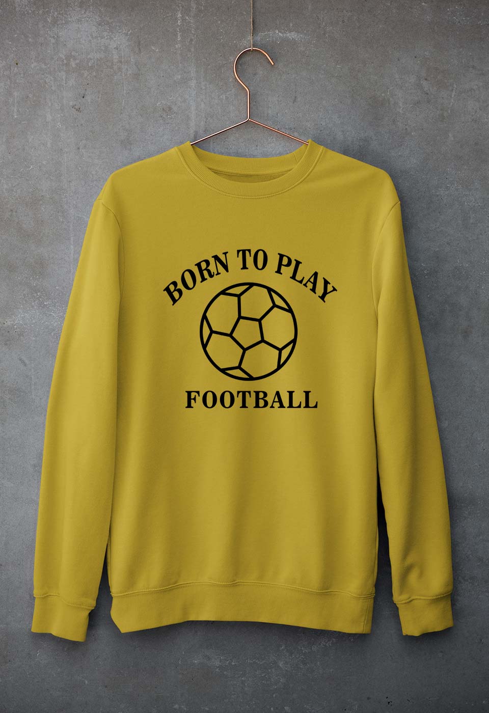 Play Football Unisex Sweatshirt for Men/Women-Mustard Yellow-Ektarfa.online