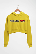 Load image into Gallery viewer, CYBORG009 CALL OF JUSTICE Crop HOODIE FOR WOMEN-Mustard Yellow-Ektarfa.online
