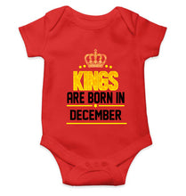 Load image into Gallery viewer, Kings Are Born In December Kids Romper For Baby Boy/Girl-0-5 Months(18 Inches)-RED-Ektarfa.online
