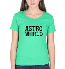 Load image into Gallery viewer, Astroworld Travis Scott T-Shirt for Women-Flag Green-Ektarfa.online
