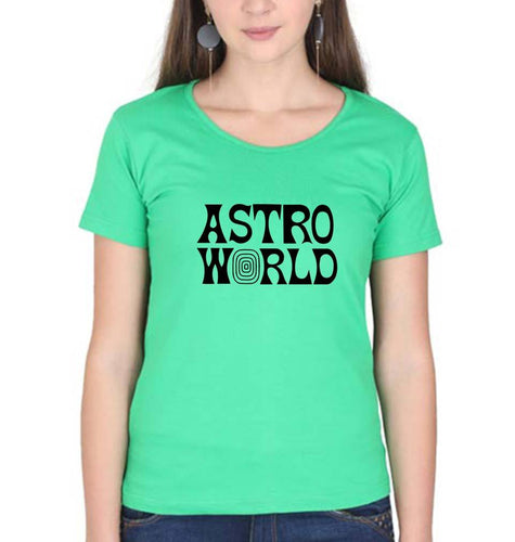 Astroworld Travis Scott T-Shirt for Women-Flag Green-Ektarfa.online
