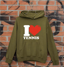 Load image into Gallery viewer, I Love Tennis Unisex Hoodie for Men/Women-Olive Green-Ektarfa.online
