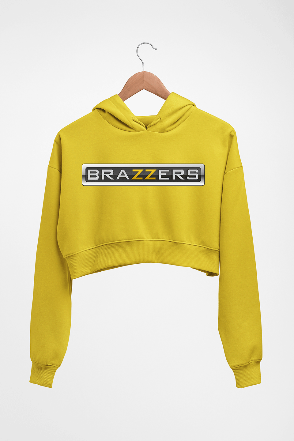 Brazzers Crop HOODIE FOR WOMEN-Mustard Yellow-Ektarfa.online