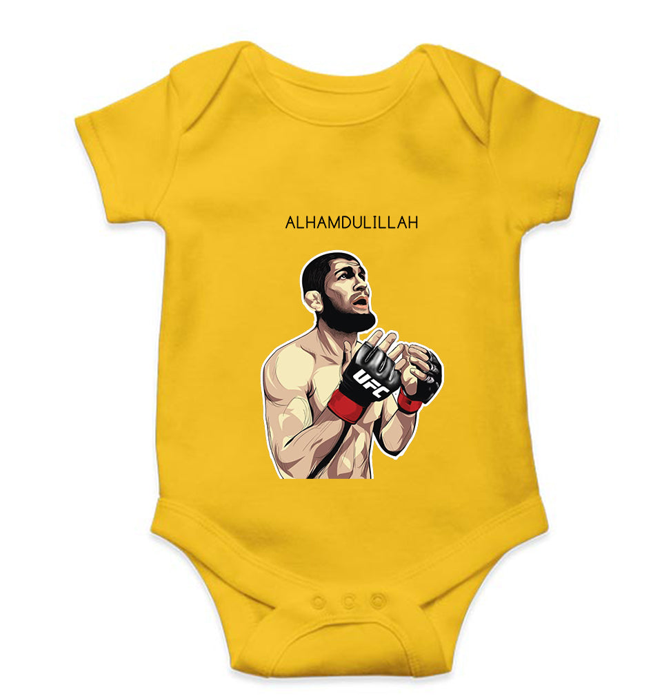 Khabib Nurmagomedov Kids Romper For Baby Boy/Girl-Yellow-Ektarfa.online