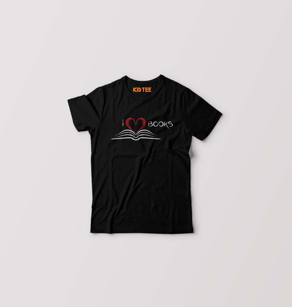 Love Books T-Shirt for Boy/Girl-Black-Ektarfa.online