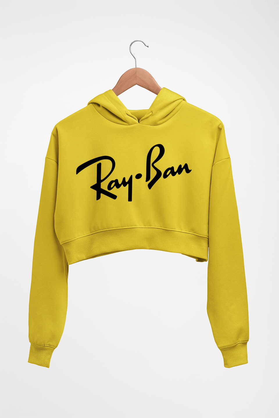 Ray-Ban Crop HOODIE FOR WOMEN-Mustard Yellow-Ektarfa.online