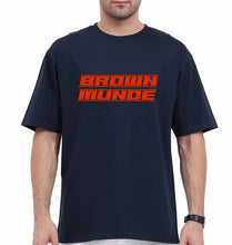 Load image into Gallery viewer, AP Dhillon Brown Munde Oversized T-Shirt for Men-Navy Blue-Ektarfa.online
