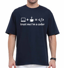 Load image into Gallery viewer, COder Oversized T-Shirt for Men-Navy Blue-Ektarfa.online
