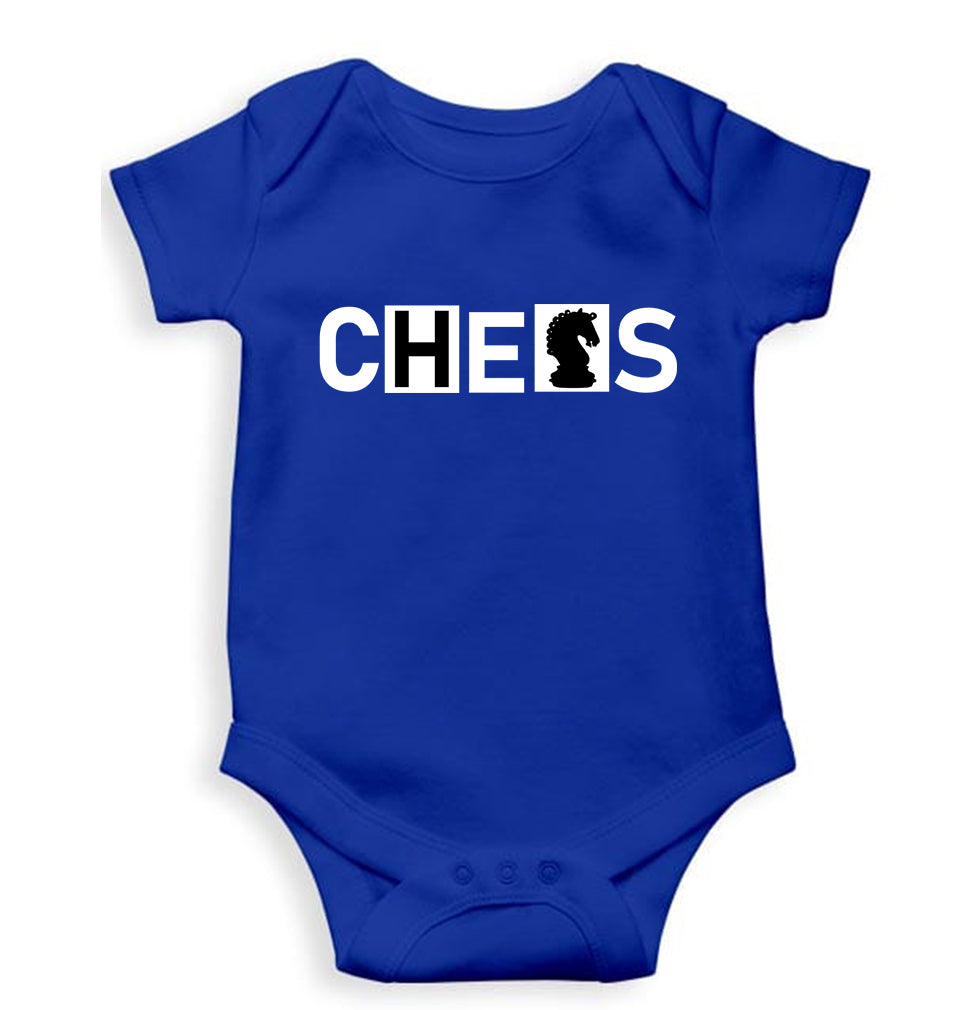 Chess Kids Romper For Baby Boy/Girl-Royal Blue-Ektarfa.online