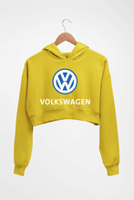 Load image into Gallery viewer, Volkswagen Crop HOODIE FOR WOMEN-Mustard Yellow-Ektarfa.online
