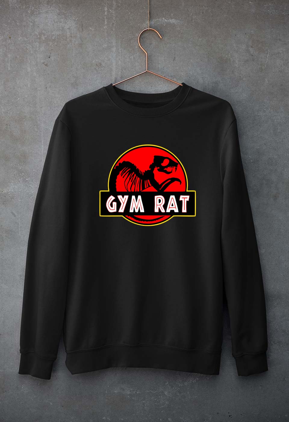 Gym Rat Unisex Sweatshirt for Men/Women-Black-Ektarfa.online