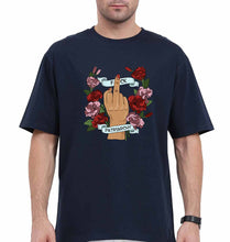 Load image into Gallery viewer, Fuck Patriarchy Oversized T-Shirt for Men-Navy Blue-Ektarfa.online
