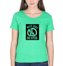 Load image into Gallery viewer, Nate Diaz UFC T-Shirt for Women-Flag Green-Ektarfa.online
