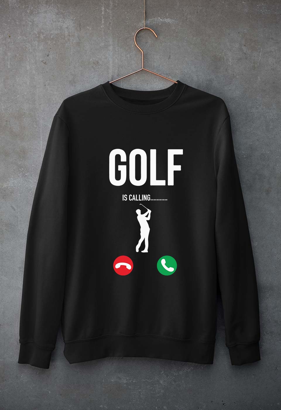 Golf Unisex Sweatshirt for Men/Women-Black-Ektarfa.online