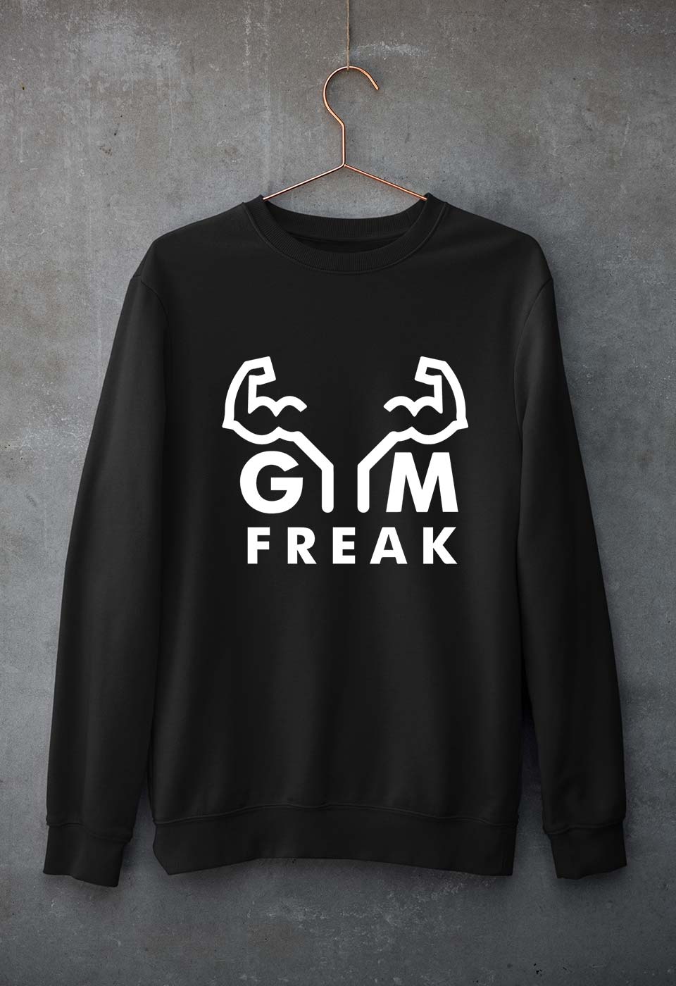Gym Unisex Sweatshirt for Men/Women-Black-Ektarfa.online