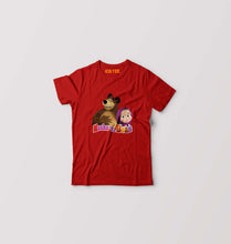 Load image into Gallery viewer, Masha and the Bear Kids T-Shirt for Boy/Girl-Red-Ektarfa.online
