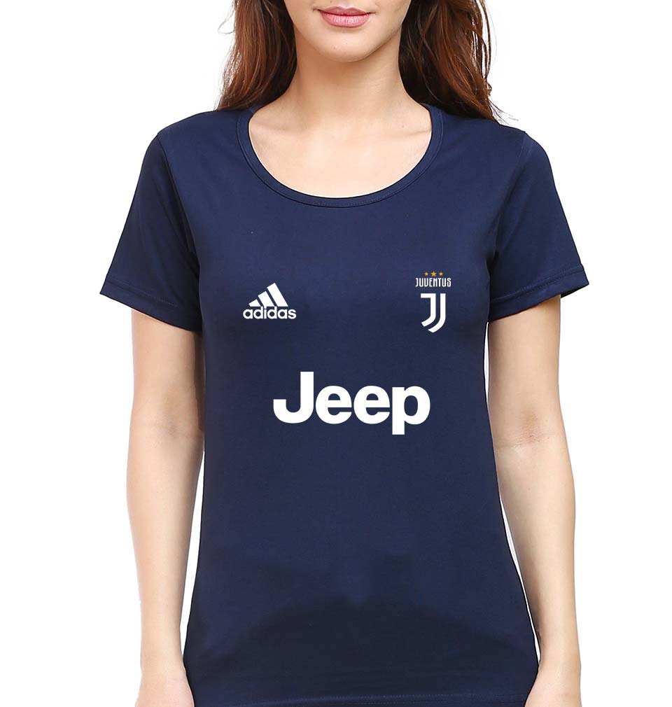 Juventus F.C. 2021-22 T-Shirt for Women-Navy Blue-Ektarfa.online