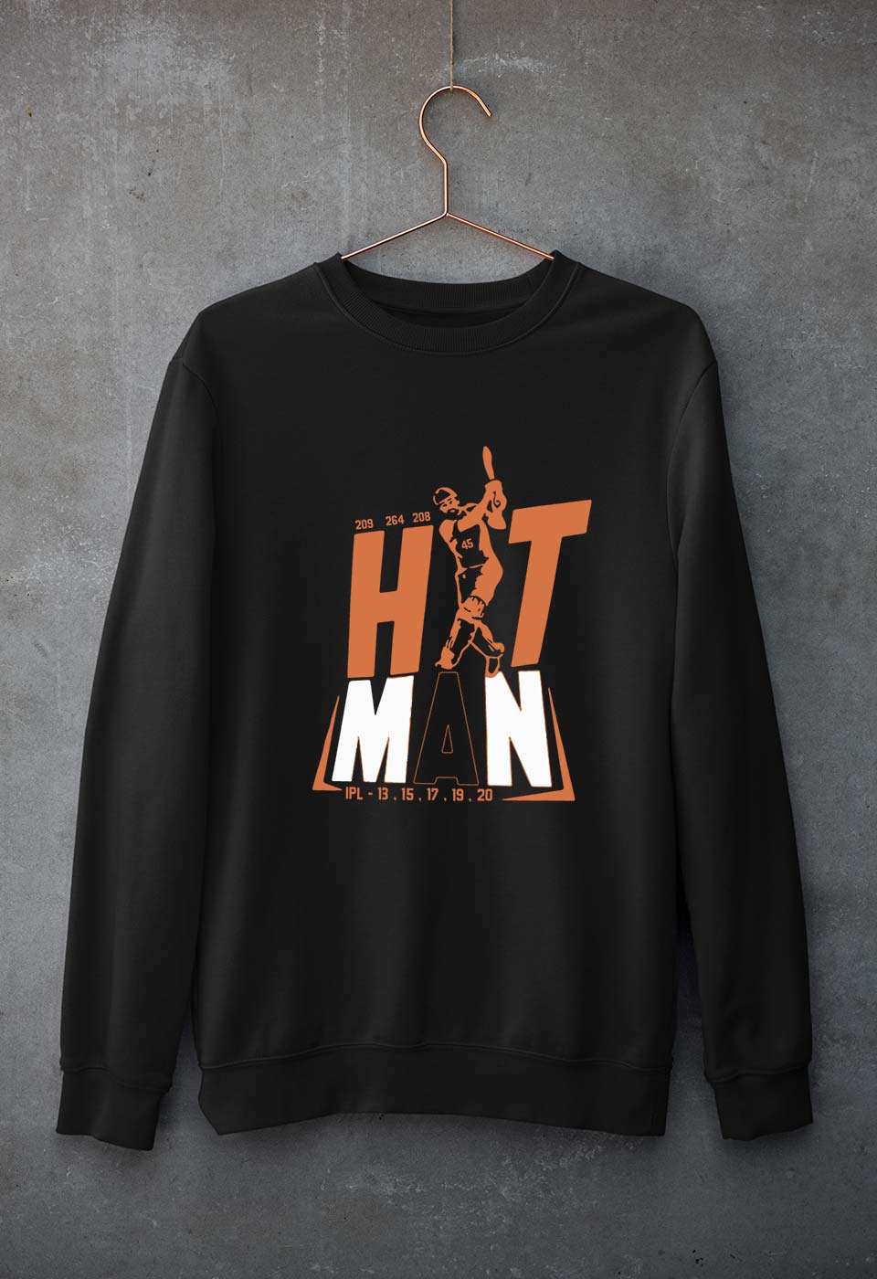 Rohit Sharma Unisex Sweatshirt for Men/Women-Black-Ektarfa.online