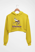 Load image into Gallery viewer, Vikings Crop HOODIE FOR WOMEN-Mustard Yellow-Ektarfa.online
