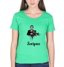 Load image into Gallery viewer, Scarface T-Shirt for Women-Flag Green-Ektarfa.online
