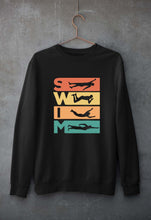 Load image into Gallery viewer, Swimming Unisex Sweatshirt for Men/Women-Black-Ektarfa.online
