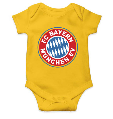 Bayern Munich Kids Romper For Baby Boy/Girl-0-5 Months(18 Inches)-Yellow-Ektarfa.online