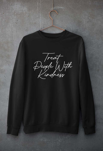 treat people.with kindness harry styles Unisex Sweatshirt for Men/Women-S(40 Inches)-Black-Ektarfa.online