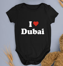 Load image into Gallery viewer, I Love Dubai Kids Romper For Baby Boy/Girl-0-5 Months(18 Inches)-Black-Ektarfa.online
