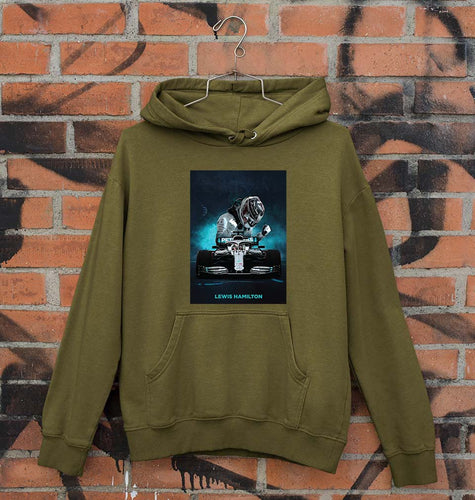 Lewis Hamilton F1 Unisex Hoodie for Men/Women-S(40 Inches)-Olive Green-Ektarfa.online