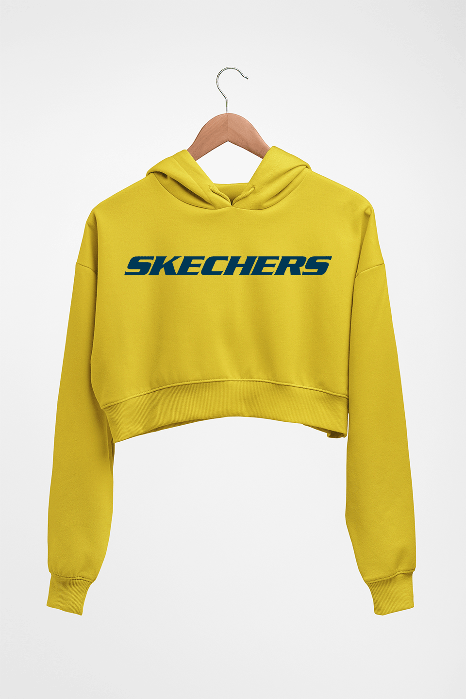 SKECHERS Crop HOODIE FOR WOMEN-Mustard Yellow-Ektarfa.online