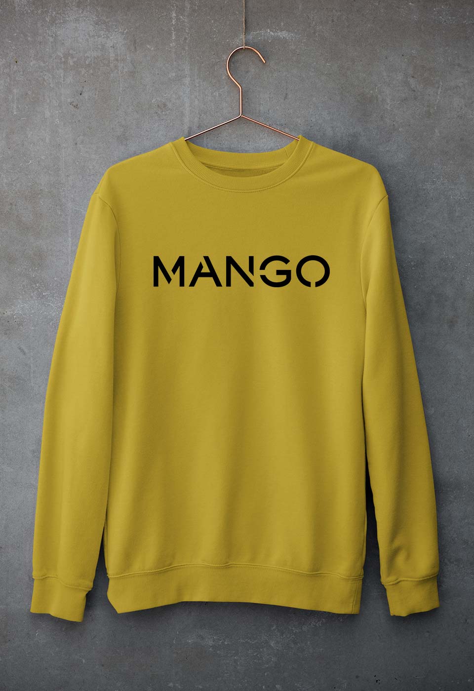 Mango Unisex Sweatshirt for Men/Women-Mustard Yellow-Ektarfa.online