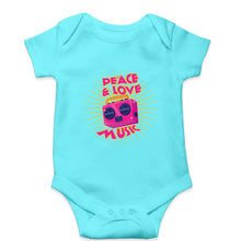 Load image into Gallery viewer, Psychedelic Music Peace Love Kids Romper For Baby Boy/Girl-Sky Blue-Ektarfa.online
