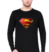 Load image into Gallery viewer, Superman Superhero Dad Full Sleeves T-Shirt for Men-Black-Ektarfa.online
