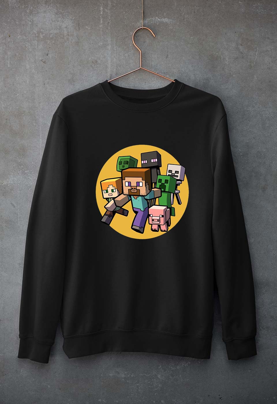 Minecraft Unisex Sweatshirt for Men/Women-Black-Ektarfa.online