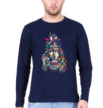 Load image into Gallery viewer, Shiv Full Sleeves T-Shirt for Men-Navy Blue-Ektarfa.online
