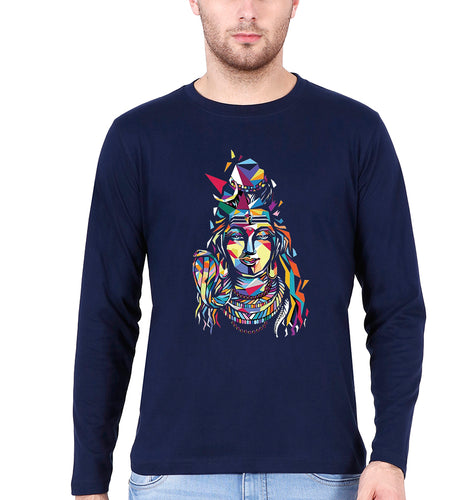 Shiv Full Sleeves T-Shirt for Men-Navy Blue-Ektarfa.online