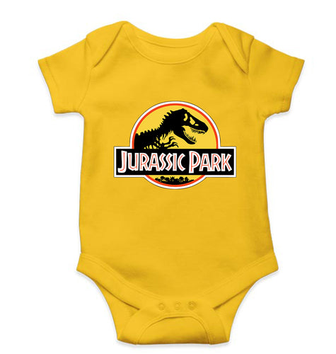 Jurassic Park Kids Romper For Baby Boy/Girl-0-5 Months(18 Inches)-Yellow-Ektarfa.online