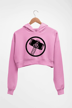 Load image into Gallery viewer, Thor Superhero Crop HOODIE FOR WOMEN-Light Baby Pink-Ektarfa.online
