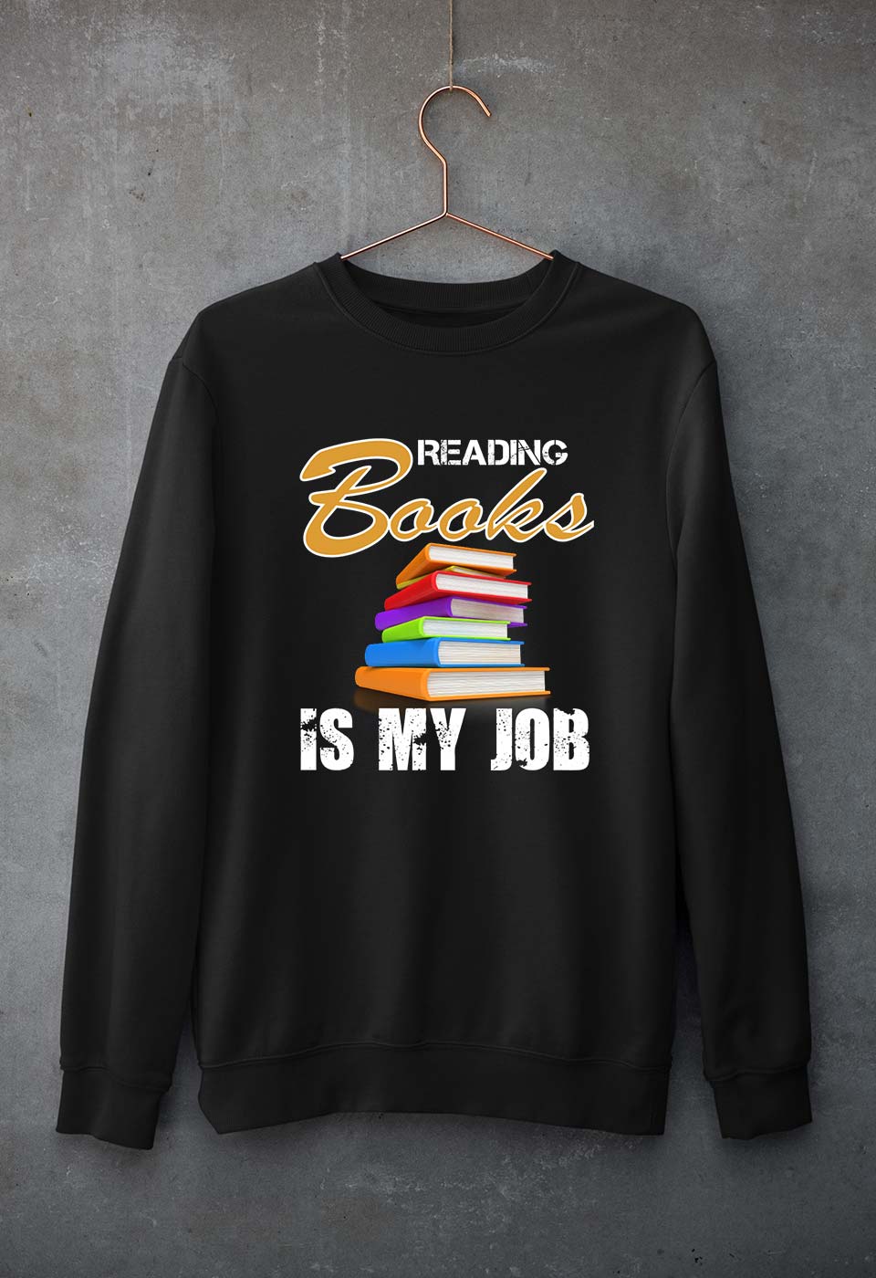 Books Unisex Sweatshirt for Men/Women-Black-Ektarfa.online