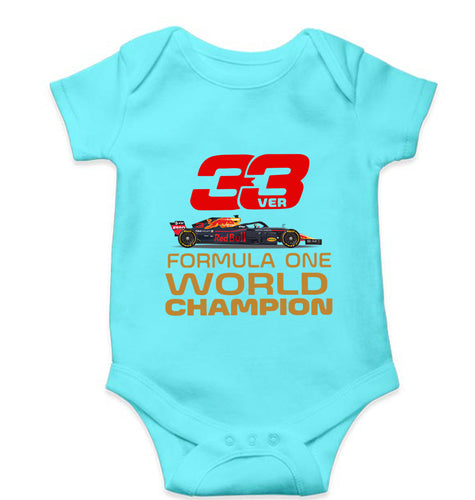 Max Verstappen F1 World Championship Kids Romper For Baby Boy/Girl-0-5 Months(18 Inches)-Sky Blue-Ektarfa.online