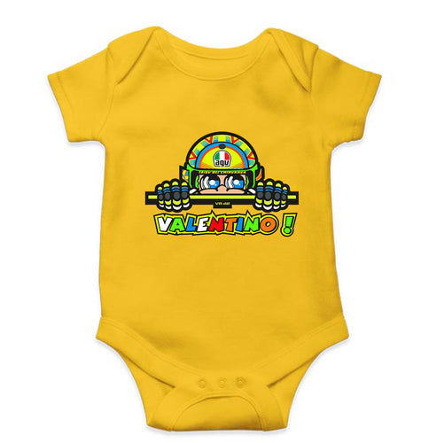 Valentino Rossi(VR 46) Kids Romper For Baby Boy/Girl-0-5 Months(18 Inches)-Yellow-Ektarfa.online