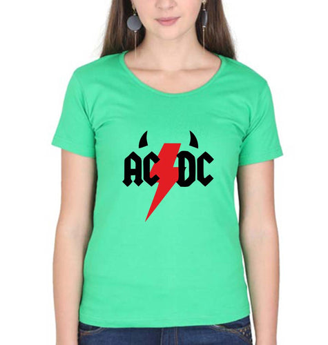 ACDC T-Shirt for Women-Flag Green-Ektarfa.online