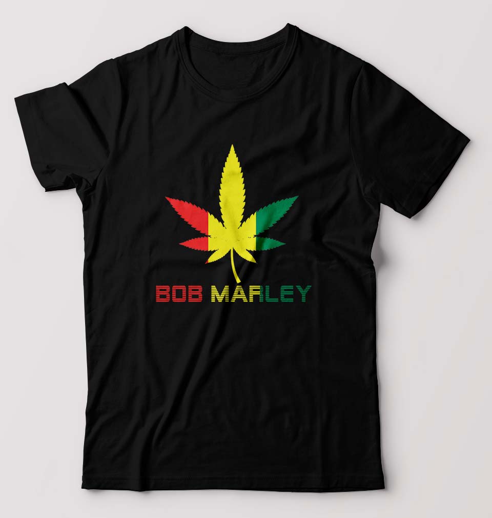 Bob Marley Weed T-Shirt for Men-Black-Ektarfa.online