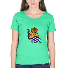 Load image into Gallery viewer, Real-Sociedad T-Shirt for Women-Flag Green-Ektarfa.online
