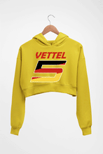 Load image into Gallery viewer, Sebastian Vettel F1 Crop HOODIE FOR WOMEN-Mustard yellow-Ektarfa.online
