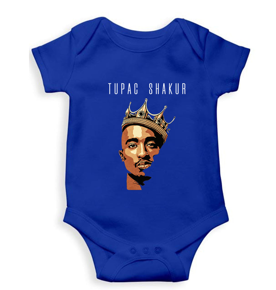 2Pac Tupac Kids Romper For Baby Boy/Girl-Royal Blue-Ektarfa.online